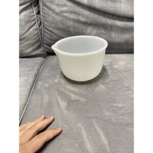 VTG Glasbake Made for Sunbeam Mixer White Milk Glass Mixing Bowl